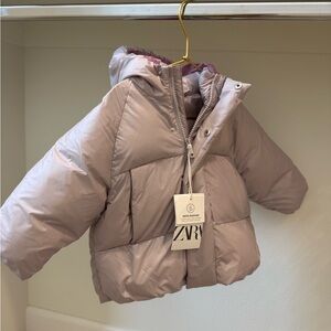 Zara toddler purple Quilted Jacket